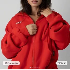 Comfrt Women's Red Hoodie & Jogger set